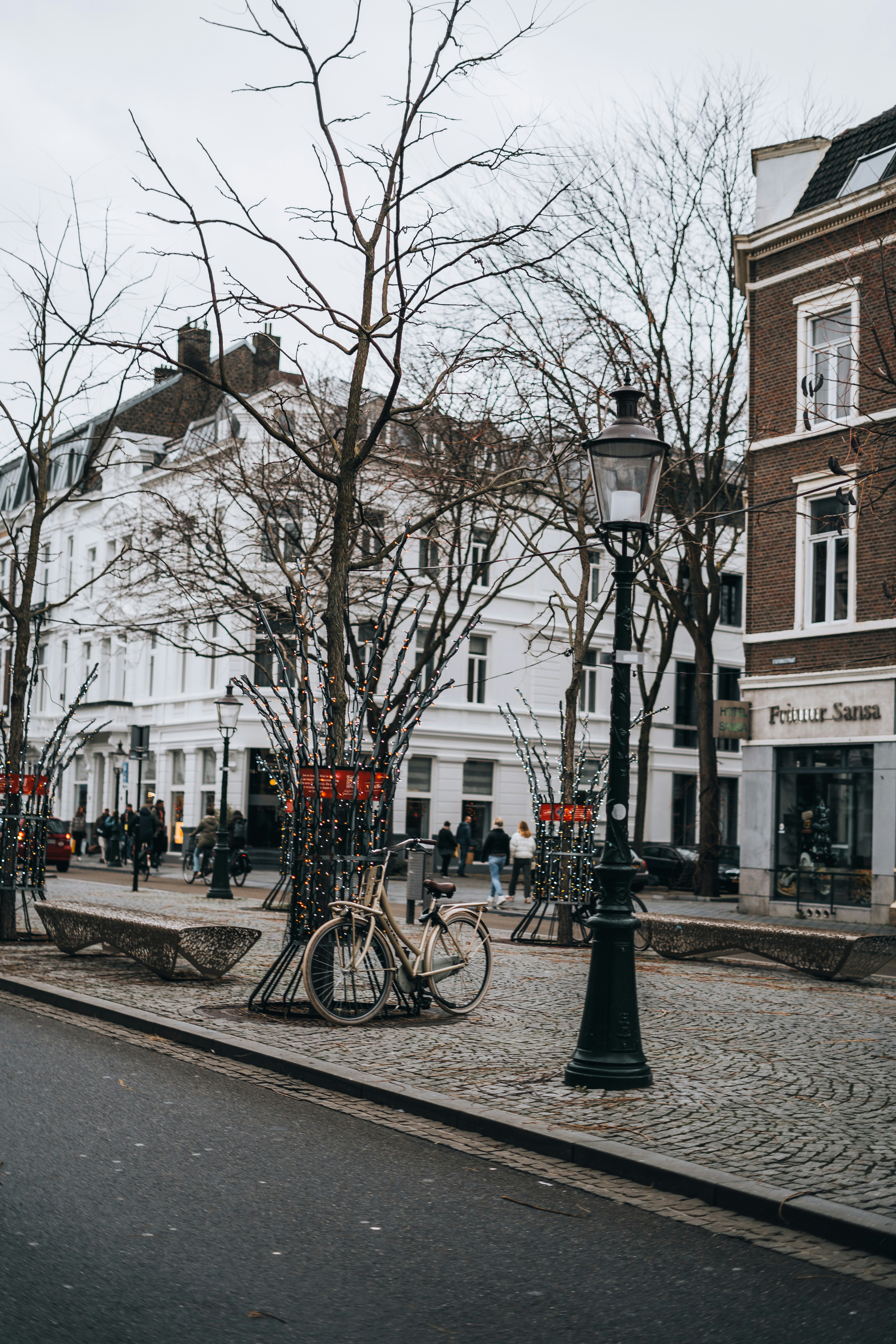 道路脇に停められた自転車