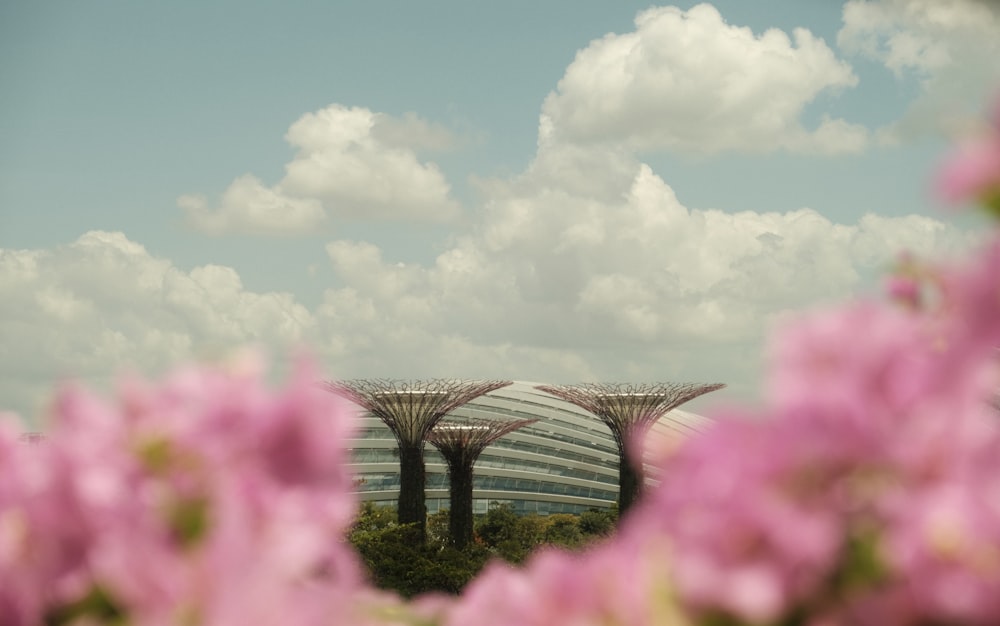 a view of the gardens by the bay in singapore
