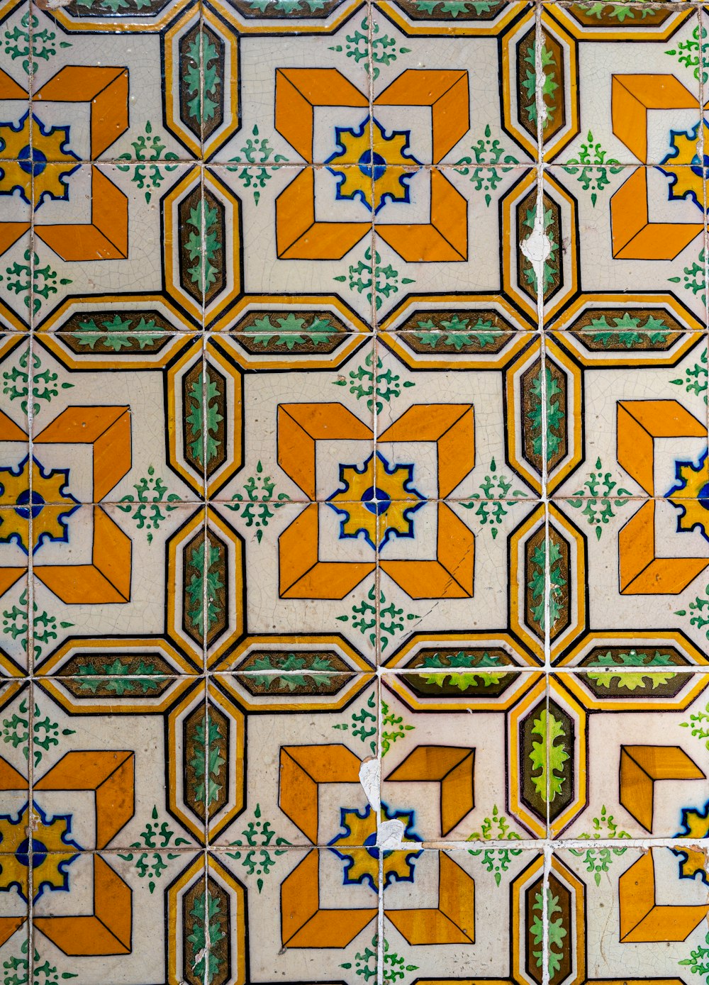 a close up of a wall with a pattern on it