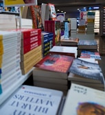 a bunch of books that are on a table