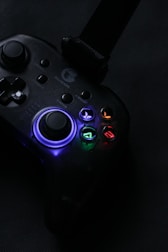 a close up of a video game controller
