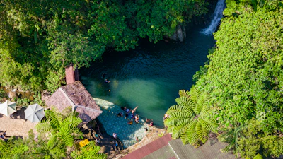 The turquoise pools of Kawasan Falls in the Cebu jungle