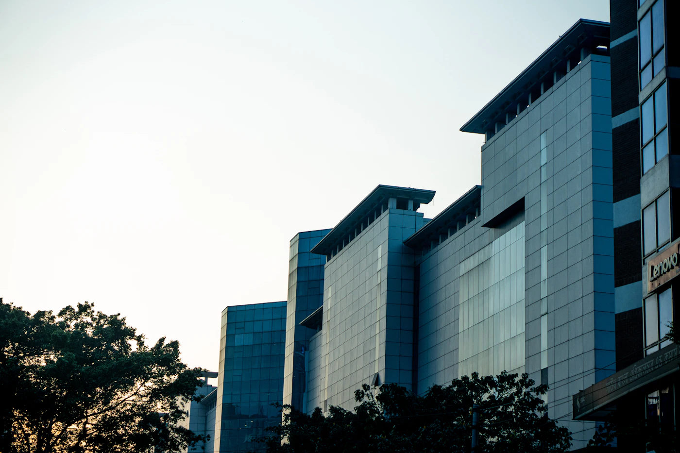 High-rise building in Dhaka, Bangladesh at dusk