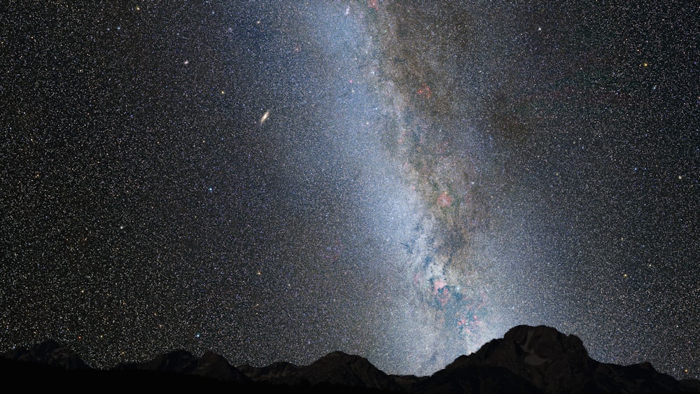 a view of the milky from the top of a mountain