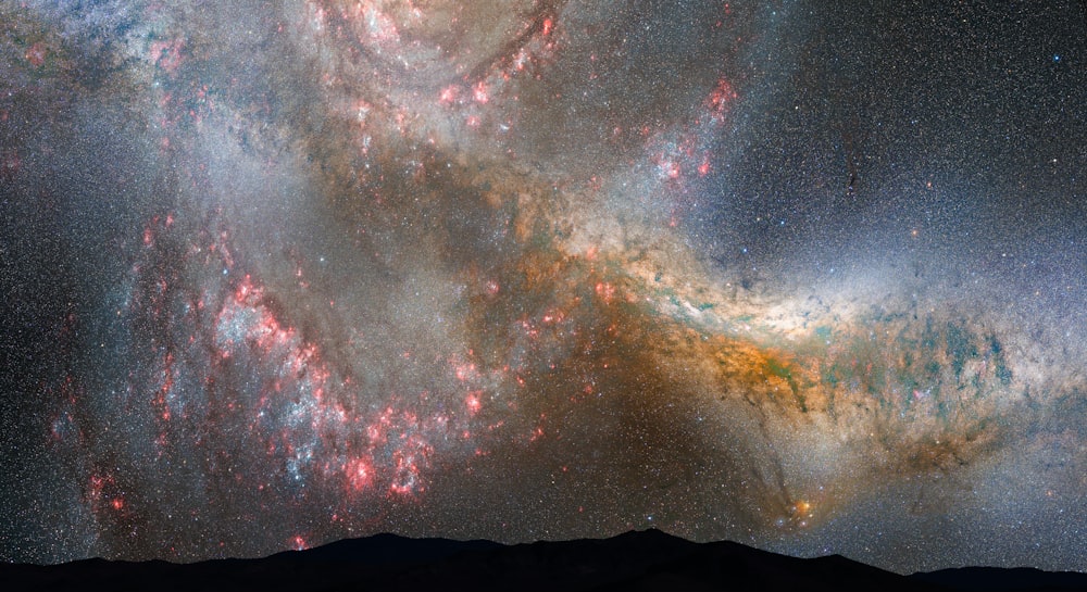 a large group of stars in the sky