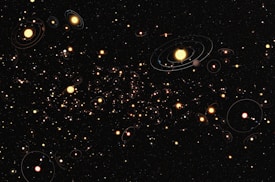 an image of a bunch of planets in the sky