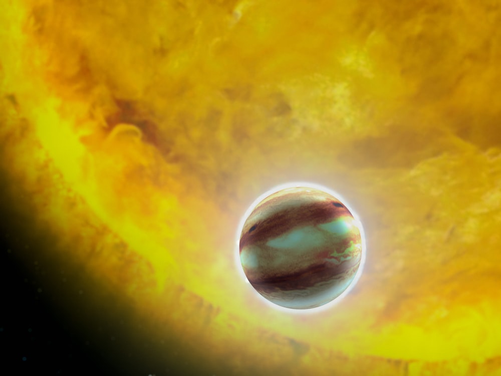 an artist's impression of a planet in the sky