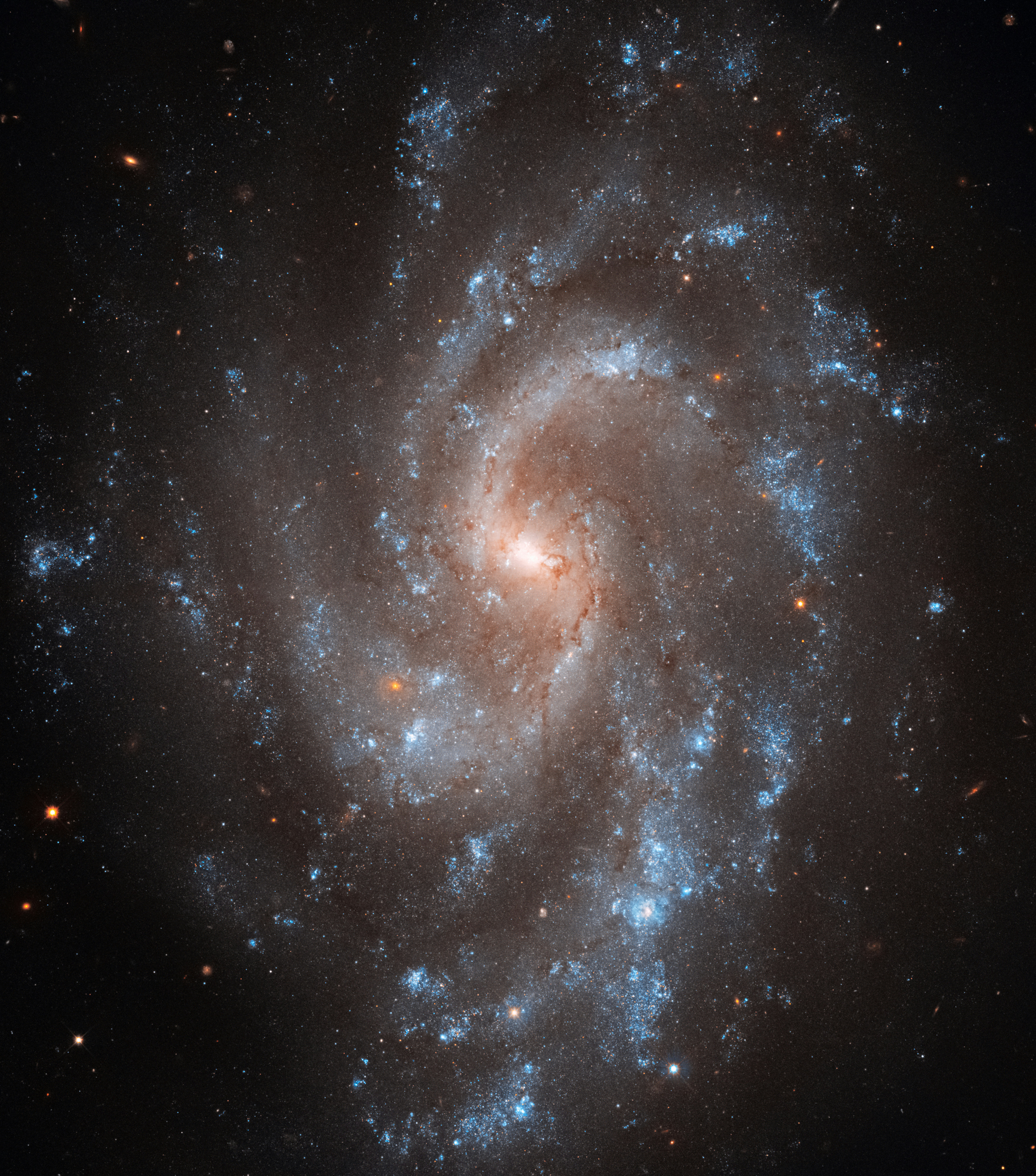 a spiral galaxy is shown in this image