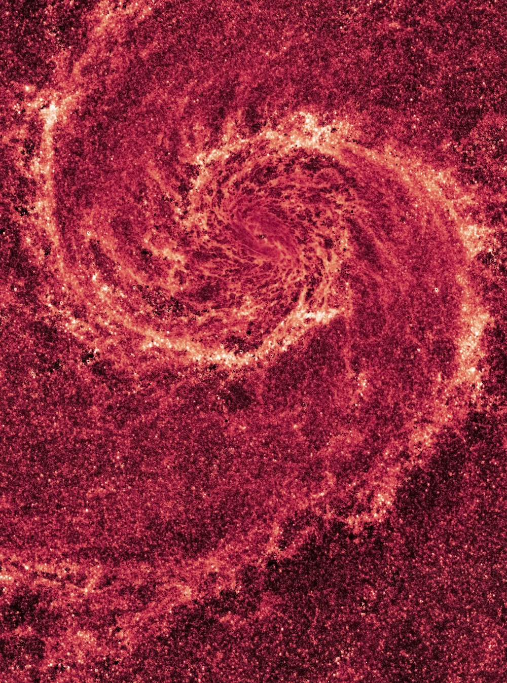 a red spiral is shown in the middle of the image