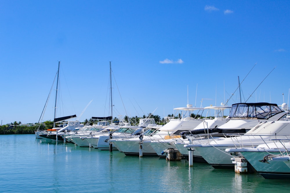 a bunch of boats that are sitting in the water