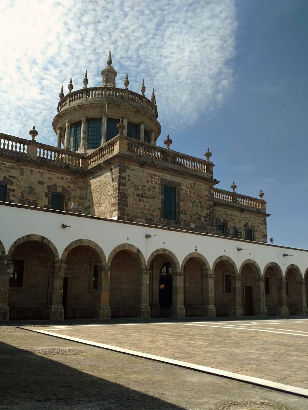 a large building with a clock tower on top of it