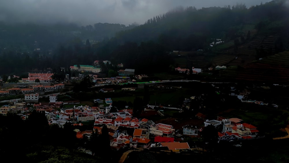 a village in the middle of a valley