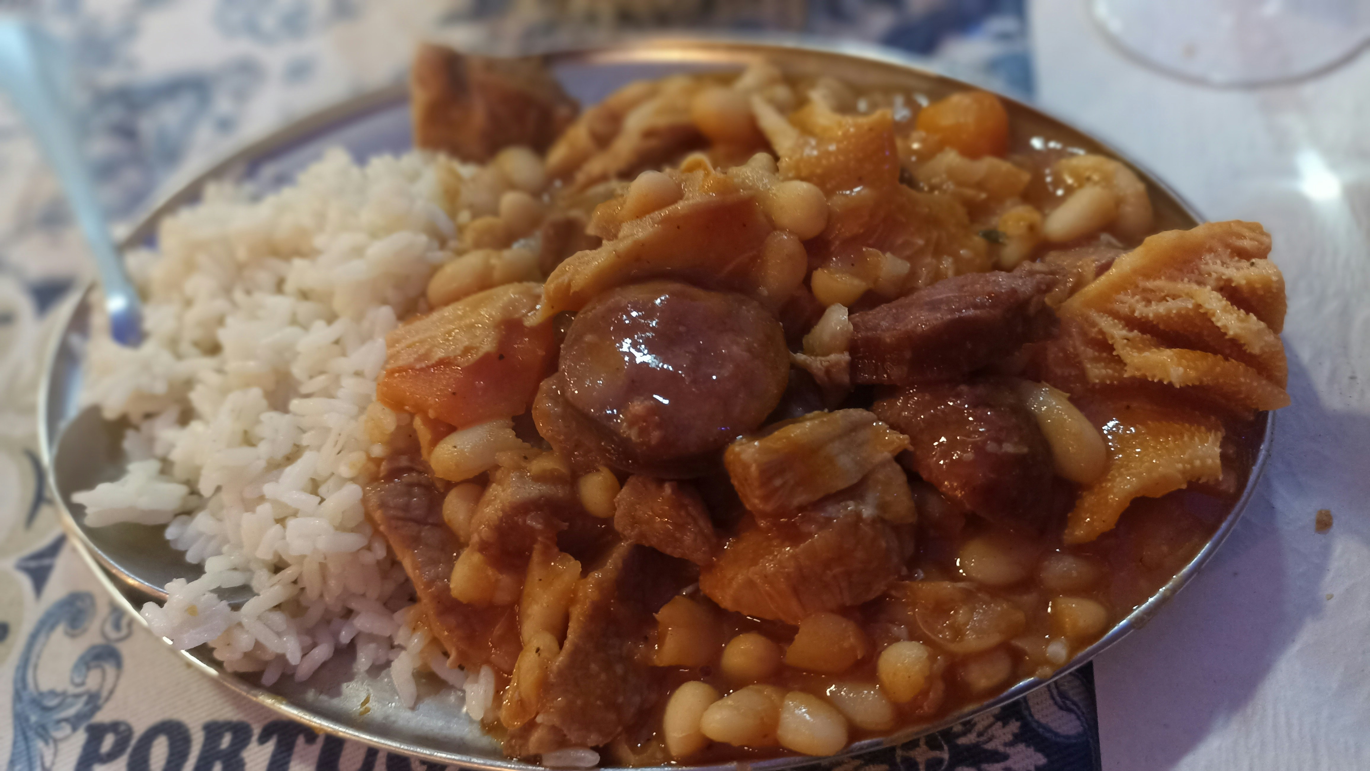 Matumbo tripe stew in brown sauce with onions
