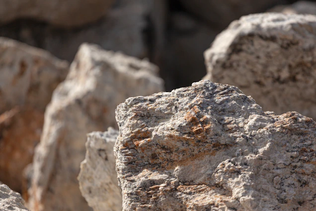 a close up of a rock with a blurry background