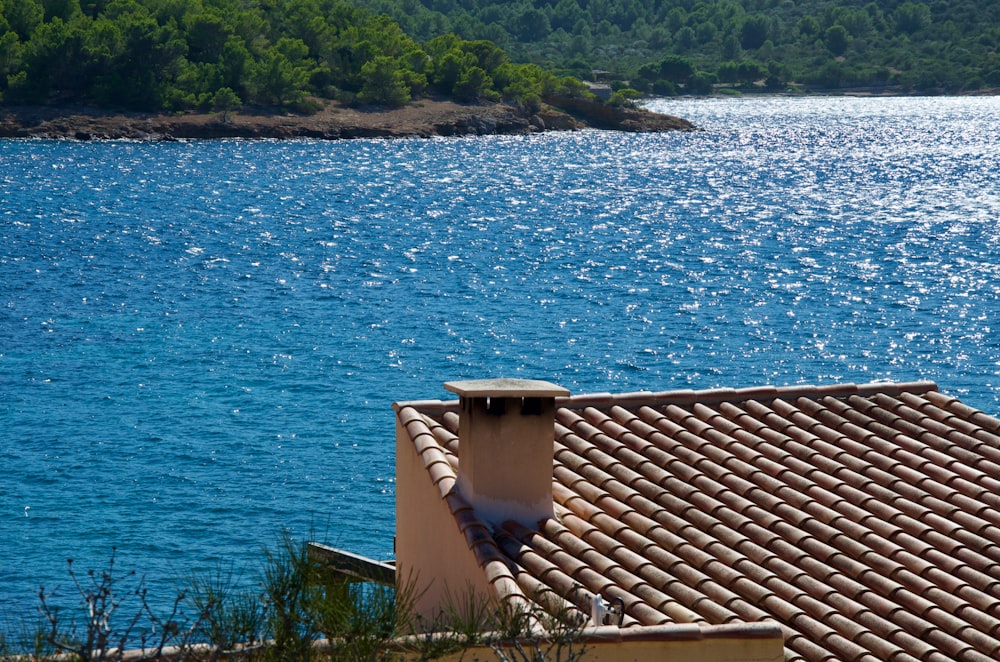 a view of a body of water from a roof