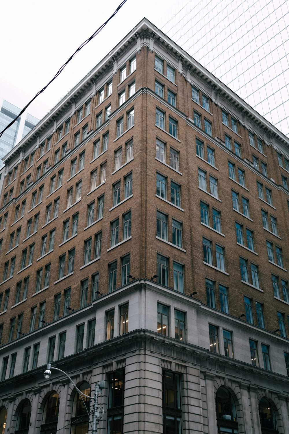 a very tall building with many windows on it