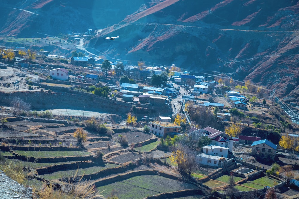 a small village in the middle of a valley