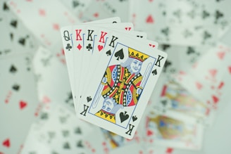 a deck of playing cards on a table