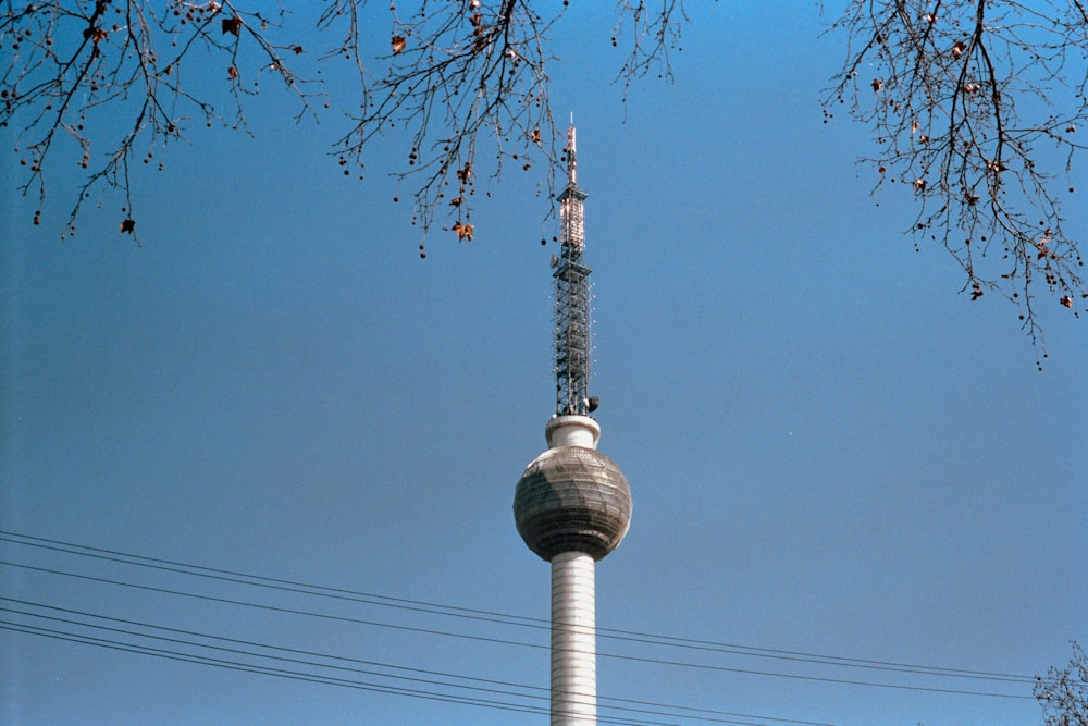 a tall tower with a radio antenna on top of it