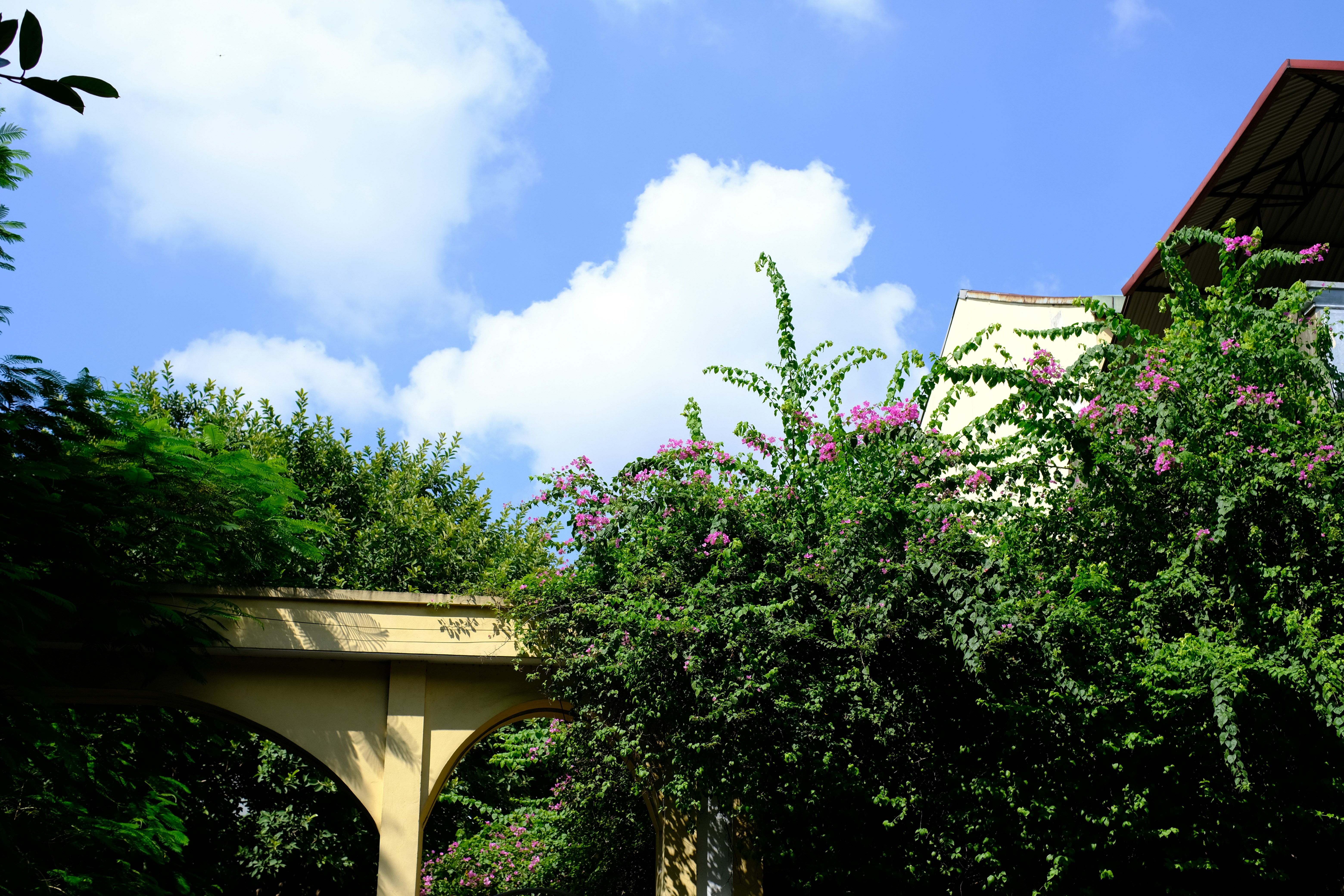 a building with a clock on the side of it