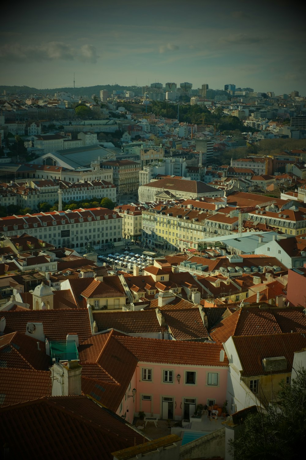 a view of a city from a high point of view