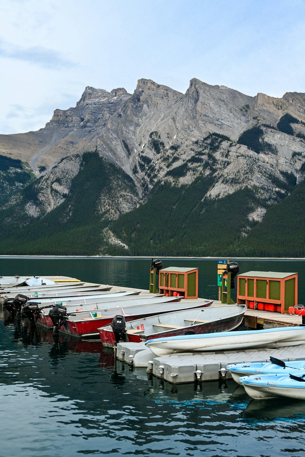 a bunch of boats that are sitting in the water