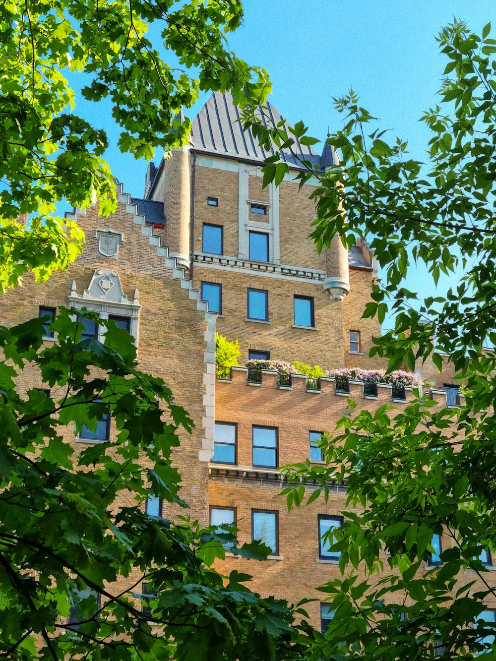 a very tall building with lots of windows