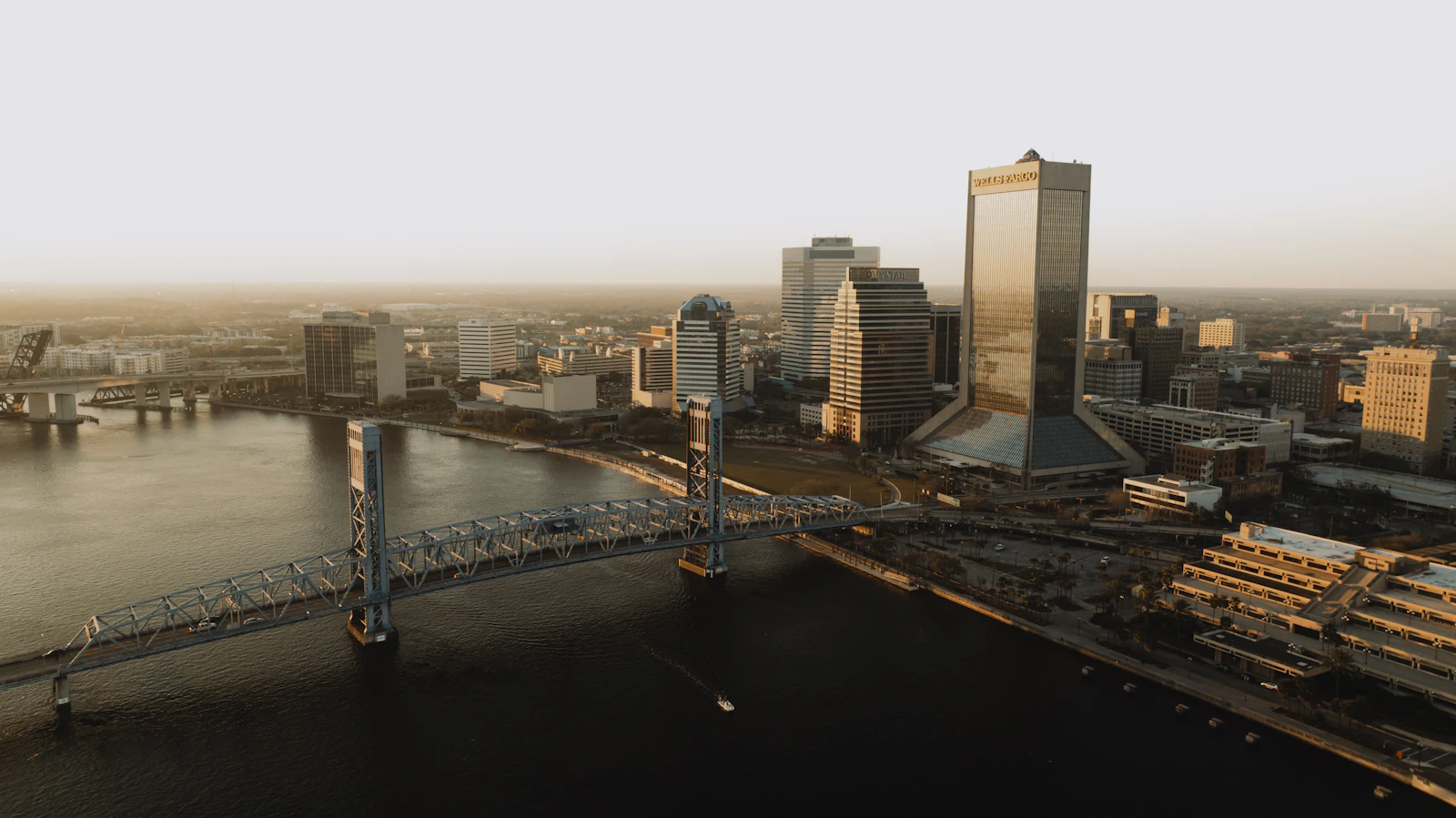 Aerial view of downtown Jacksonville and the St. Johns River