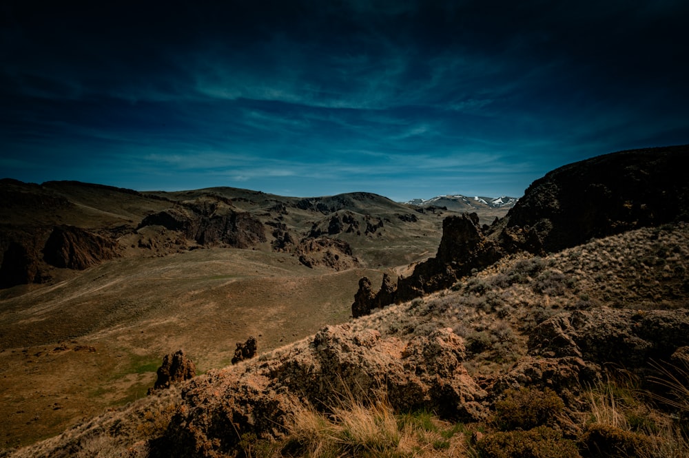 a view of the mountains from a high point of view