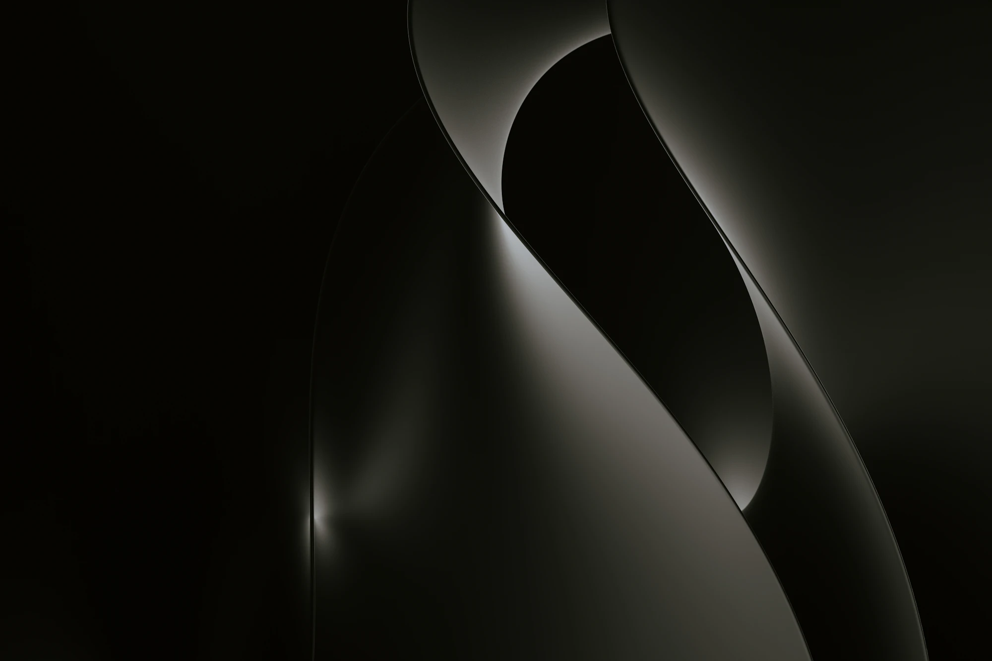 Abstract black and white curves, representing smooth automated workflows