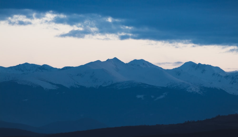 a view of a mountain range from a distance