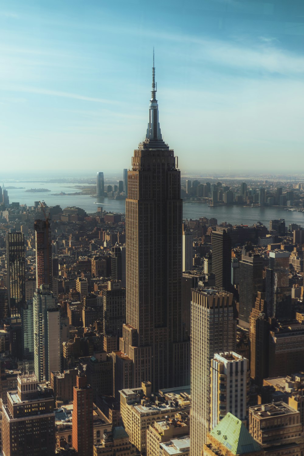 a view of a large city with tall buildings