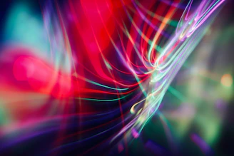 a blurry image of a red, green, and blue background