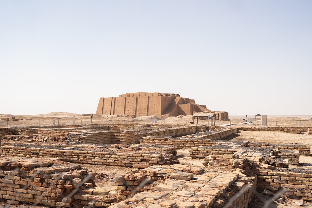 the ruins of an ancient city in the desert
