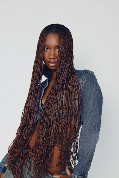 Butterfly locs, hair included.