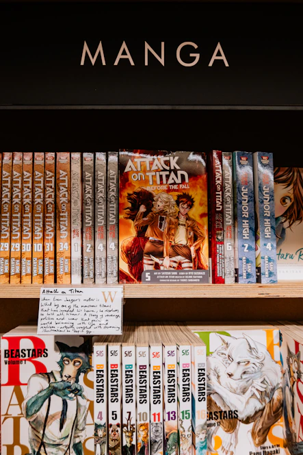 a bookshelf with many books on it