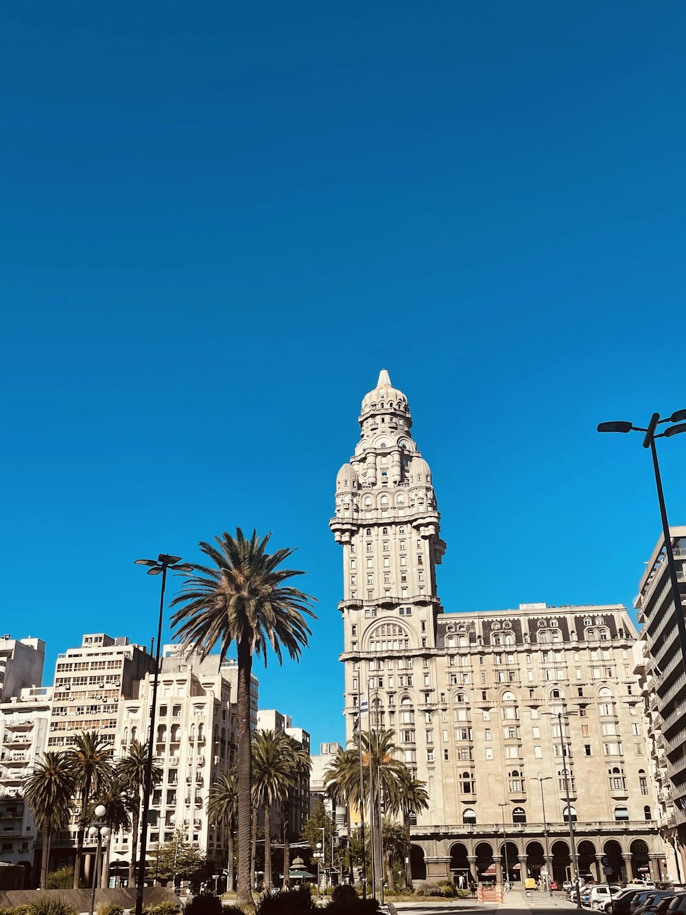 a very tall building with a clock on the top of it