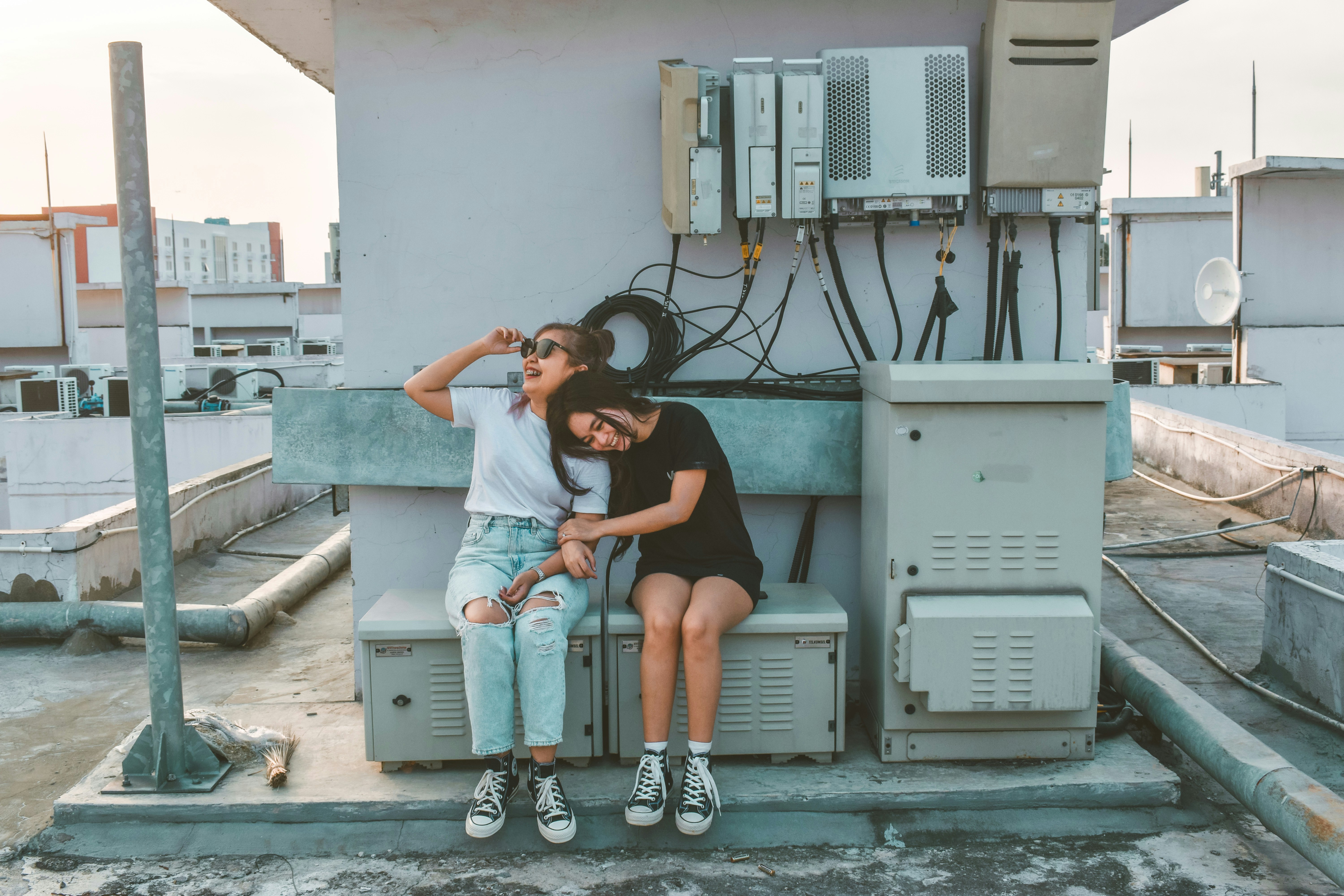Couple stressed on bench