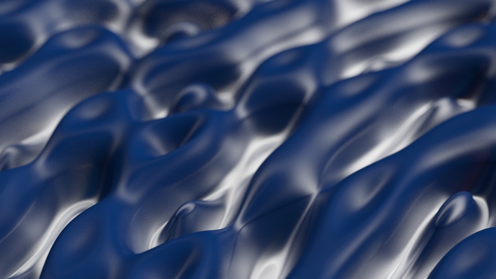 a group of blue and white wavy lines