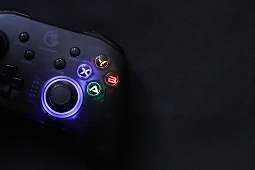 a close up of a video game controller