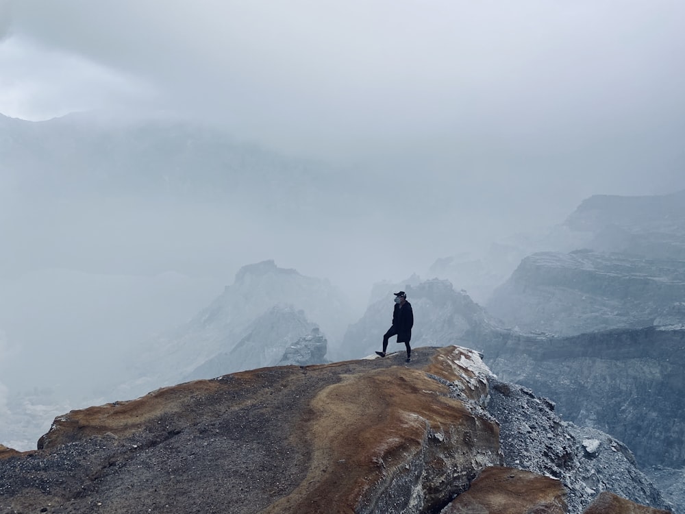 a man standing on top of a mountain