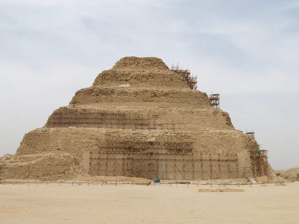 a large pyramid in the middle of a desert