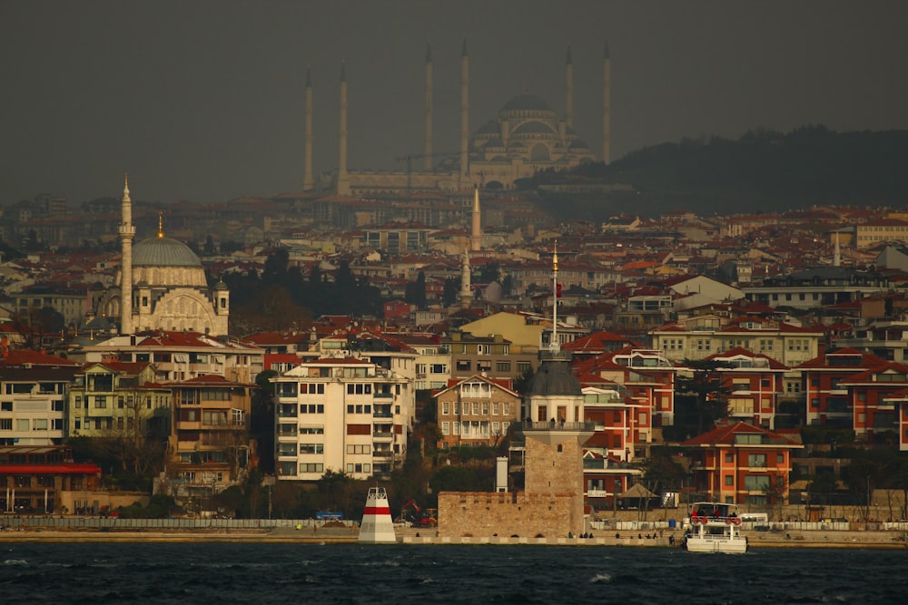 a view of a city from a body of water