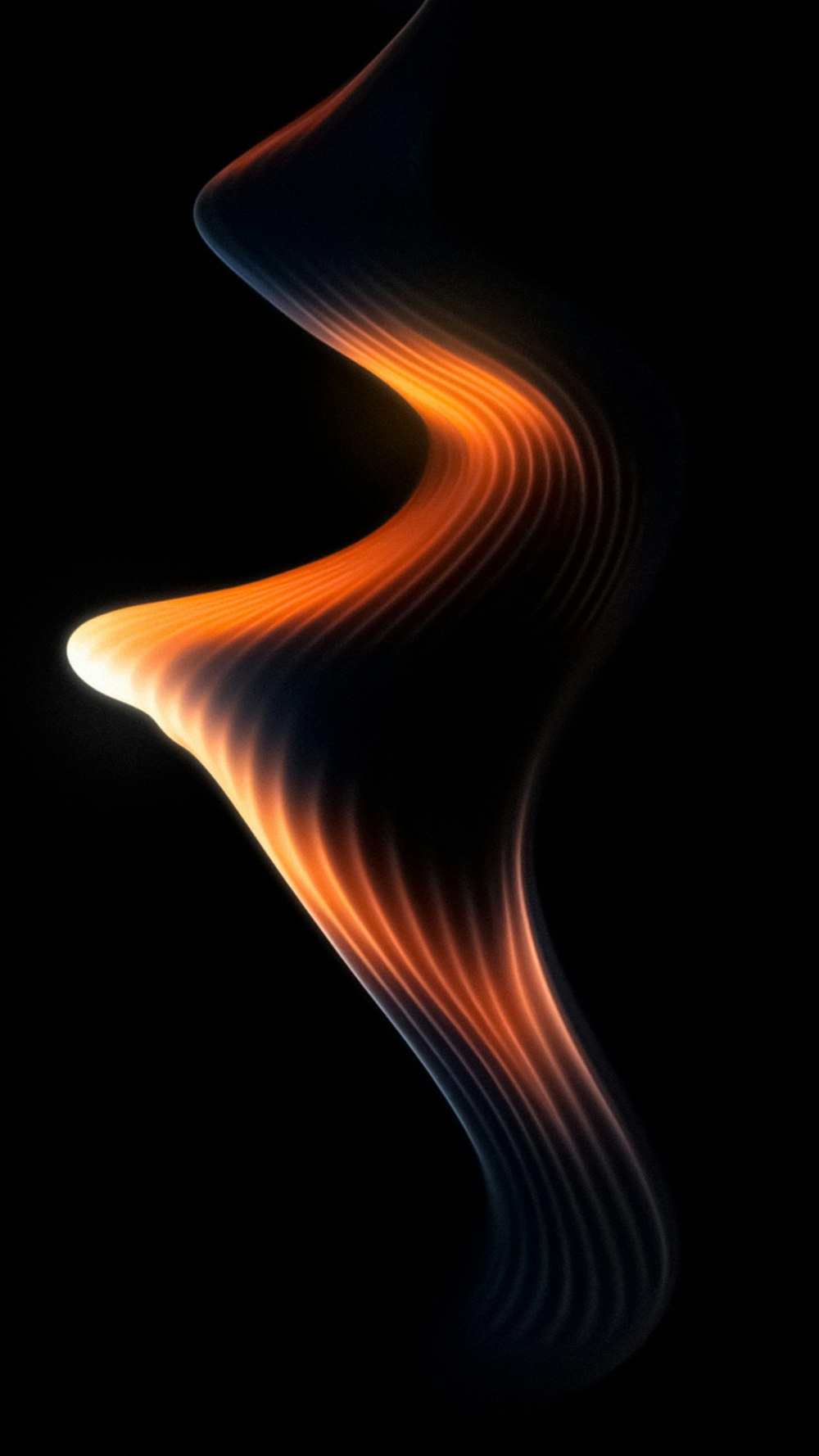 a black background with orange and yellow lines