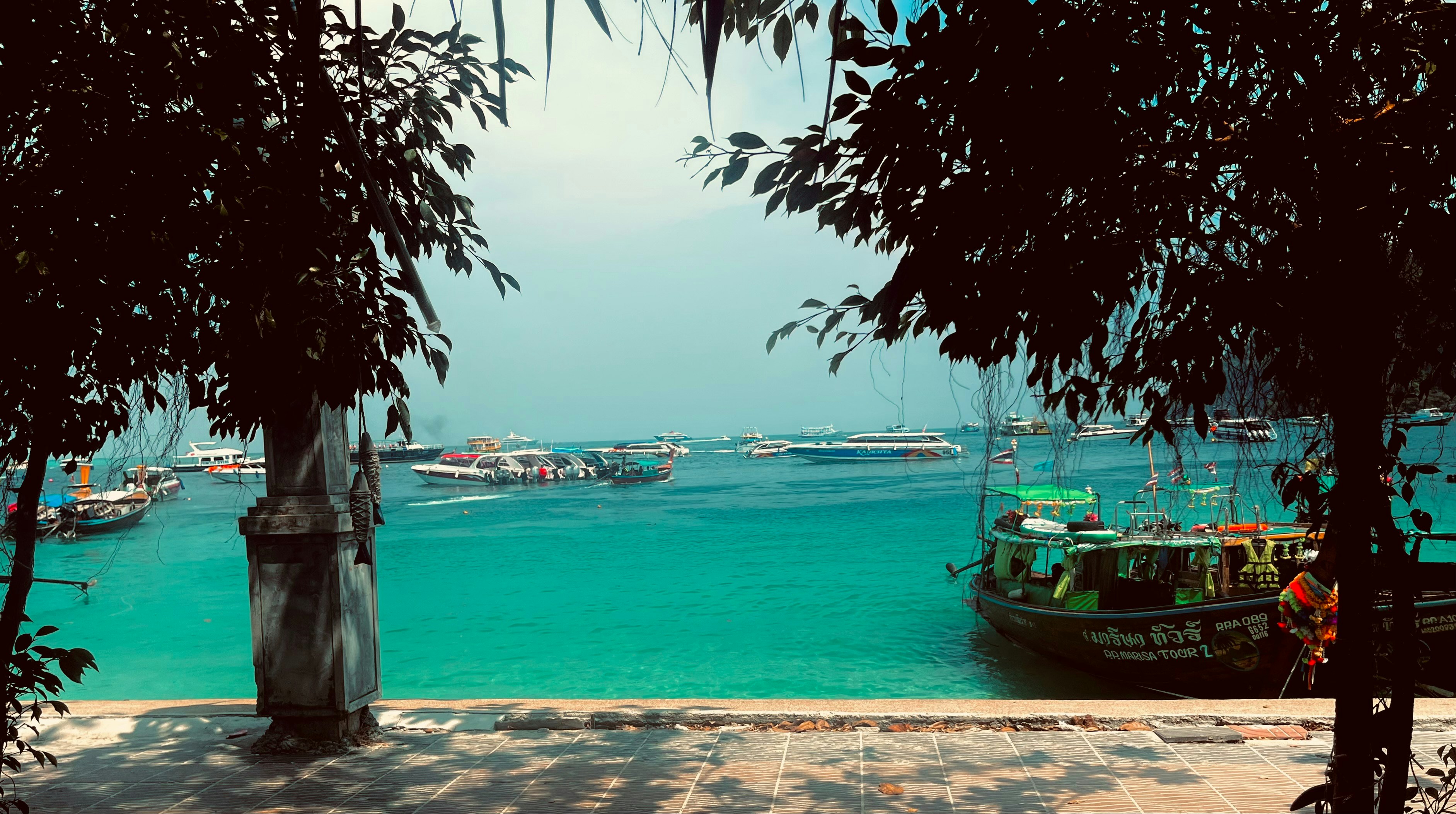 группа лодок, плывущих по водоёму