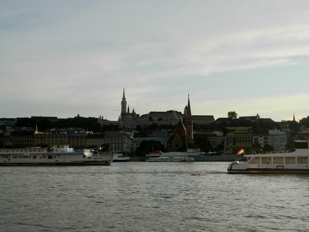 a large body of water with boats in it