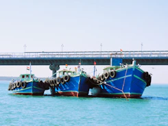 a couple of boats that are in the water