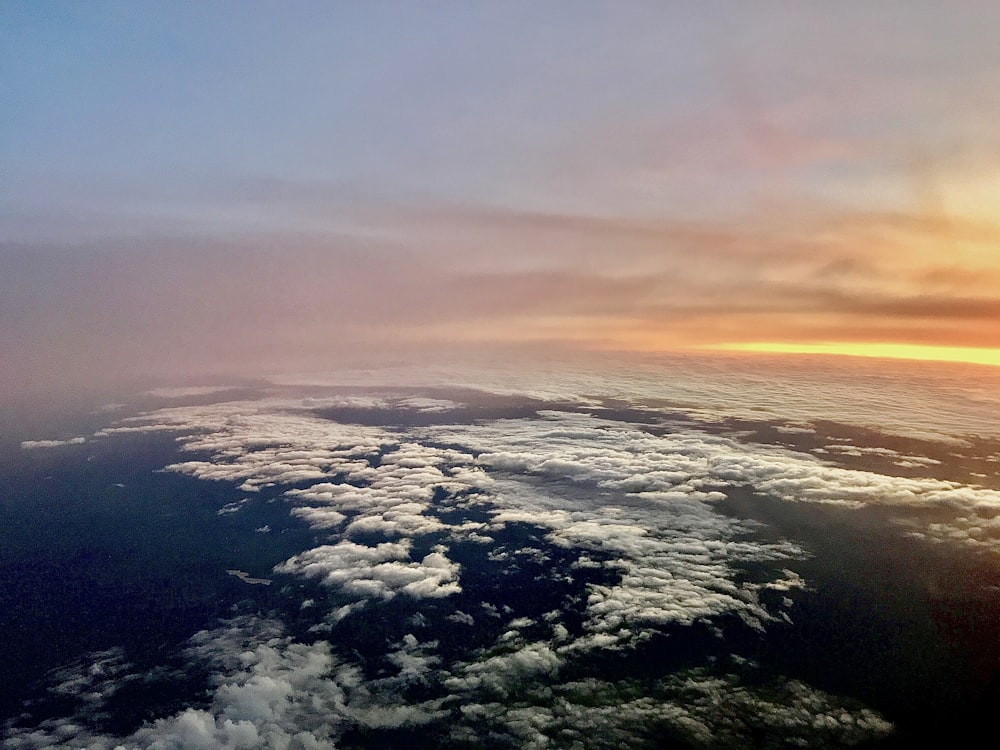 a view of the sky and clouds from an airplane