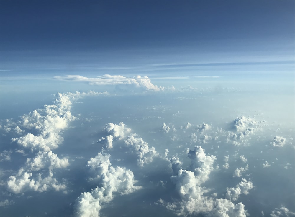 a view of the clouds from an airplane