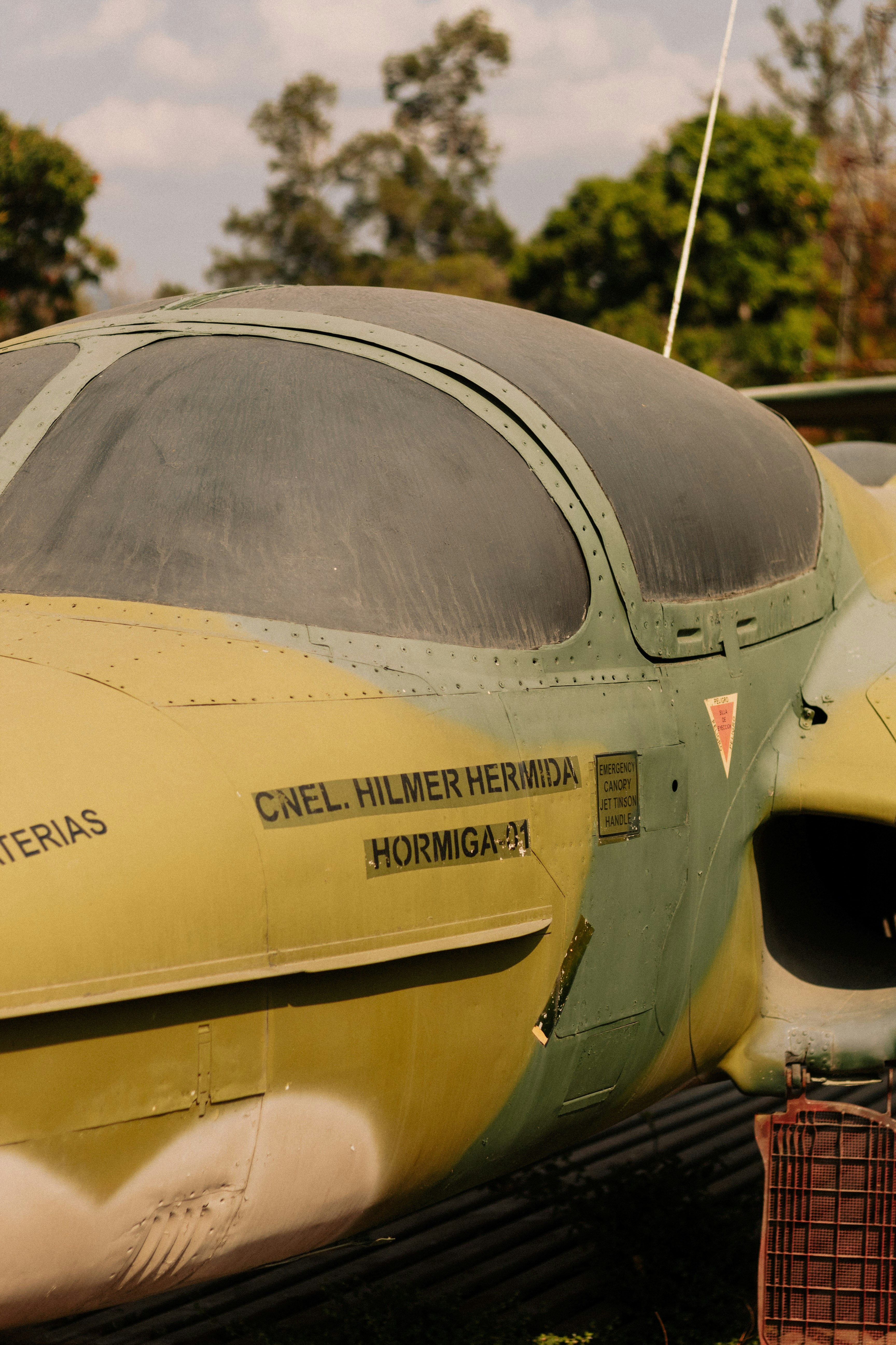 a close up of the nose of an airplane